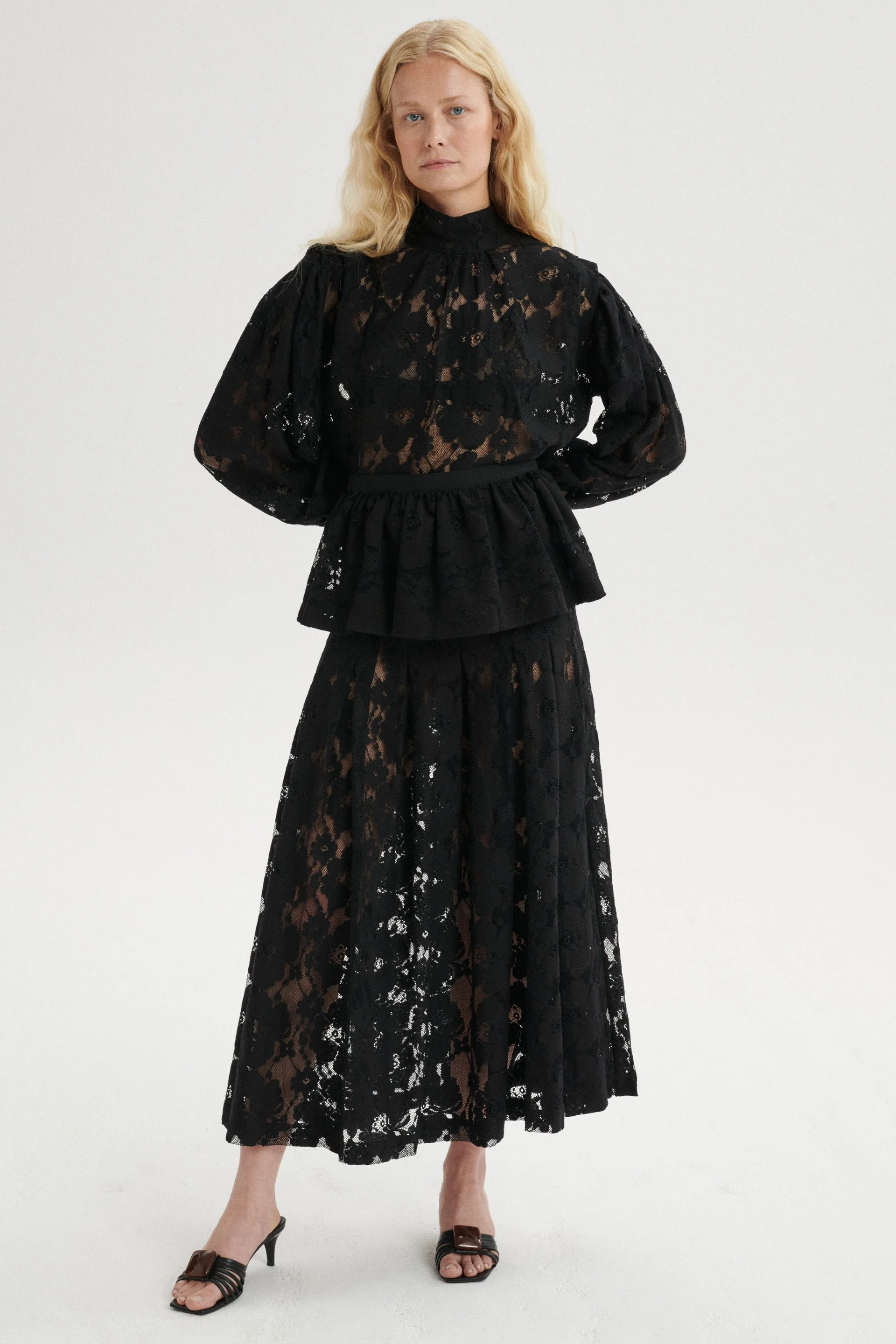 Arthur Spódnica koronkowa maxi - black - Image 3