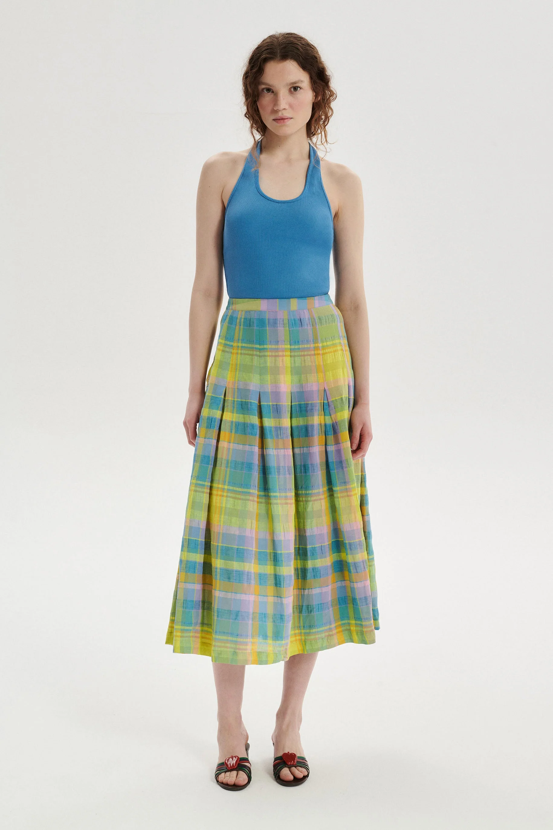 Gilbert Top halter z bawełny - blue - Image 5