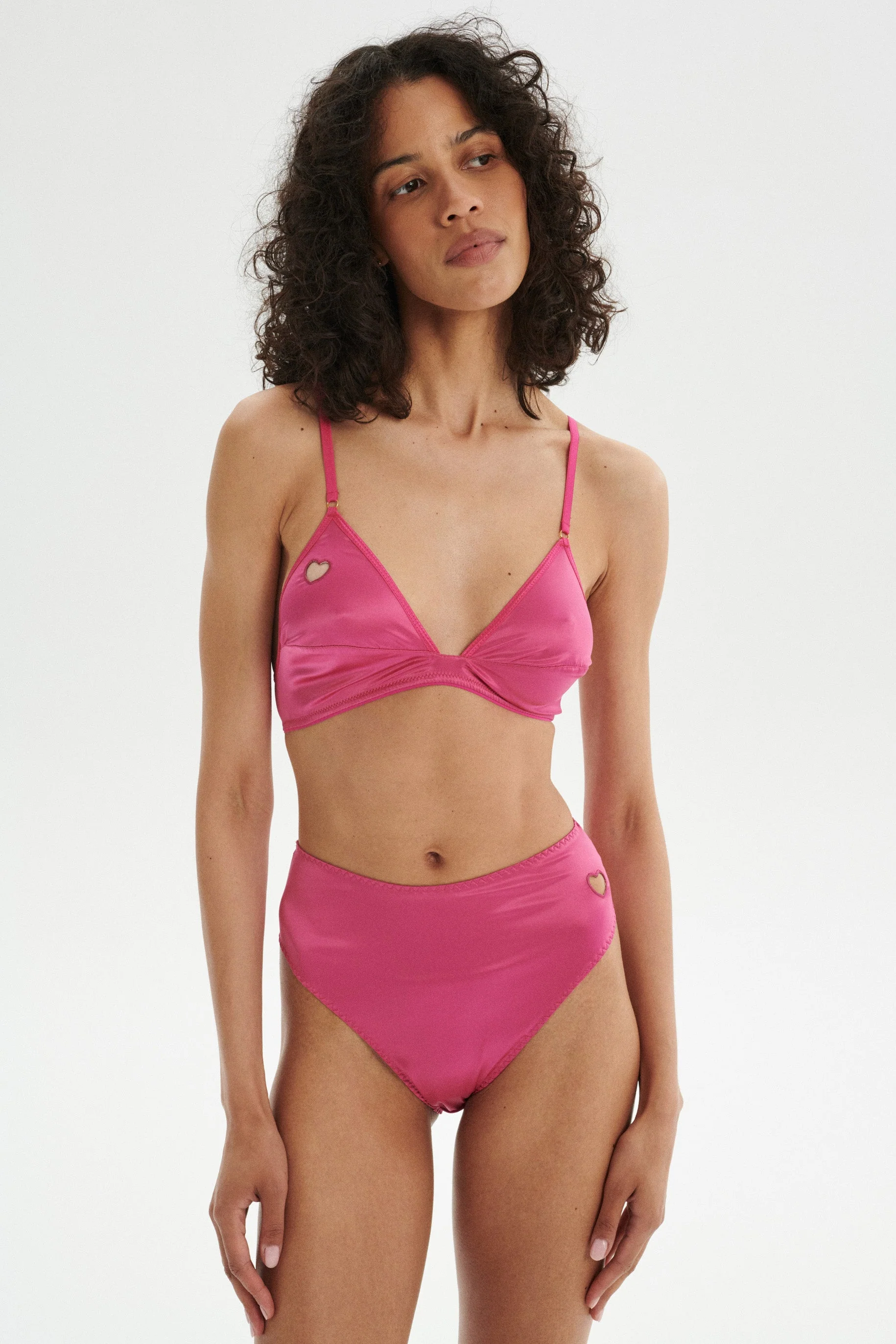MADONNA figi satynowe z wysokim stanem - pink - Image 3