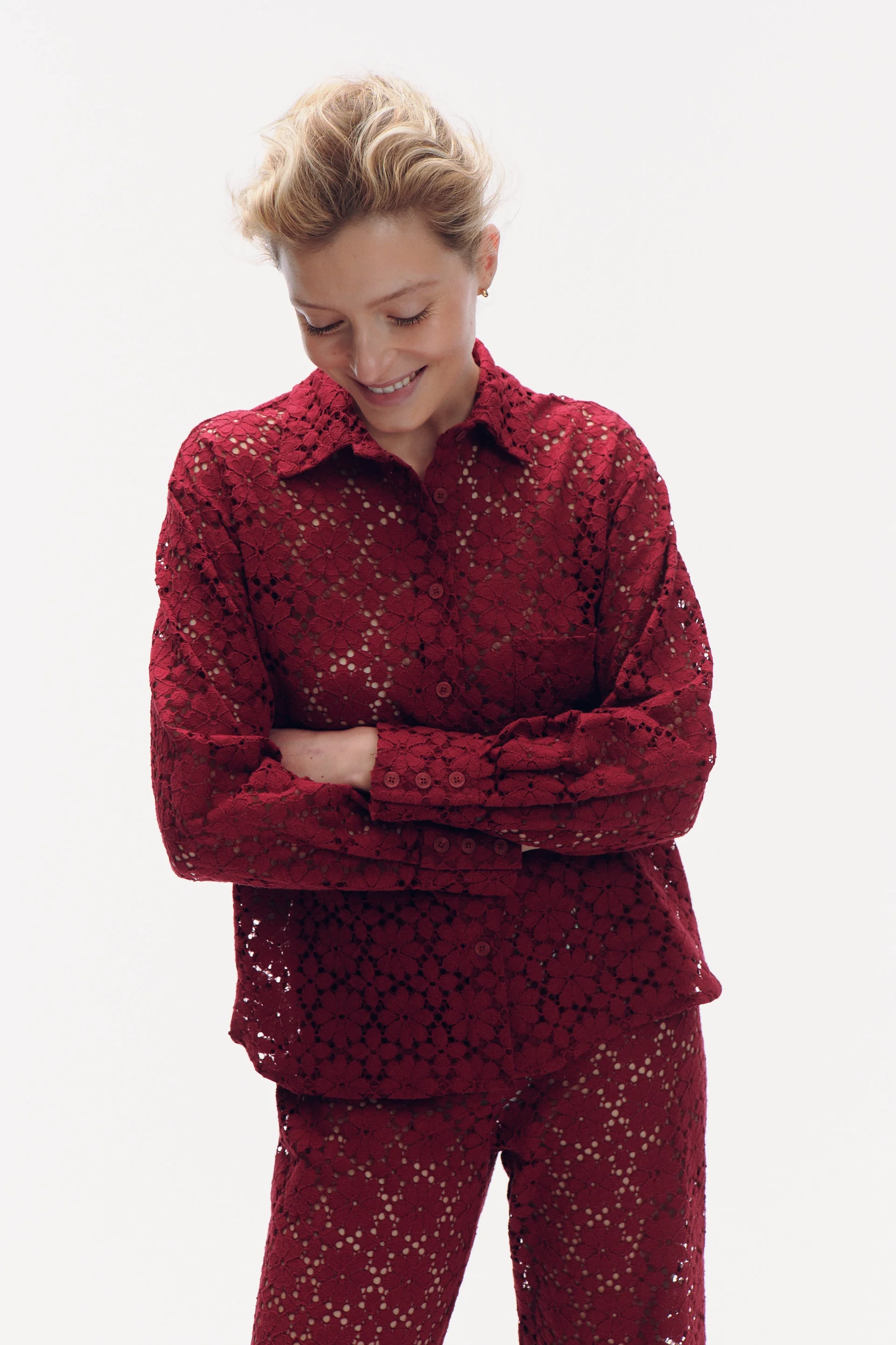 Malone Spodnie - burgundy - Image 3