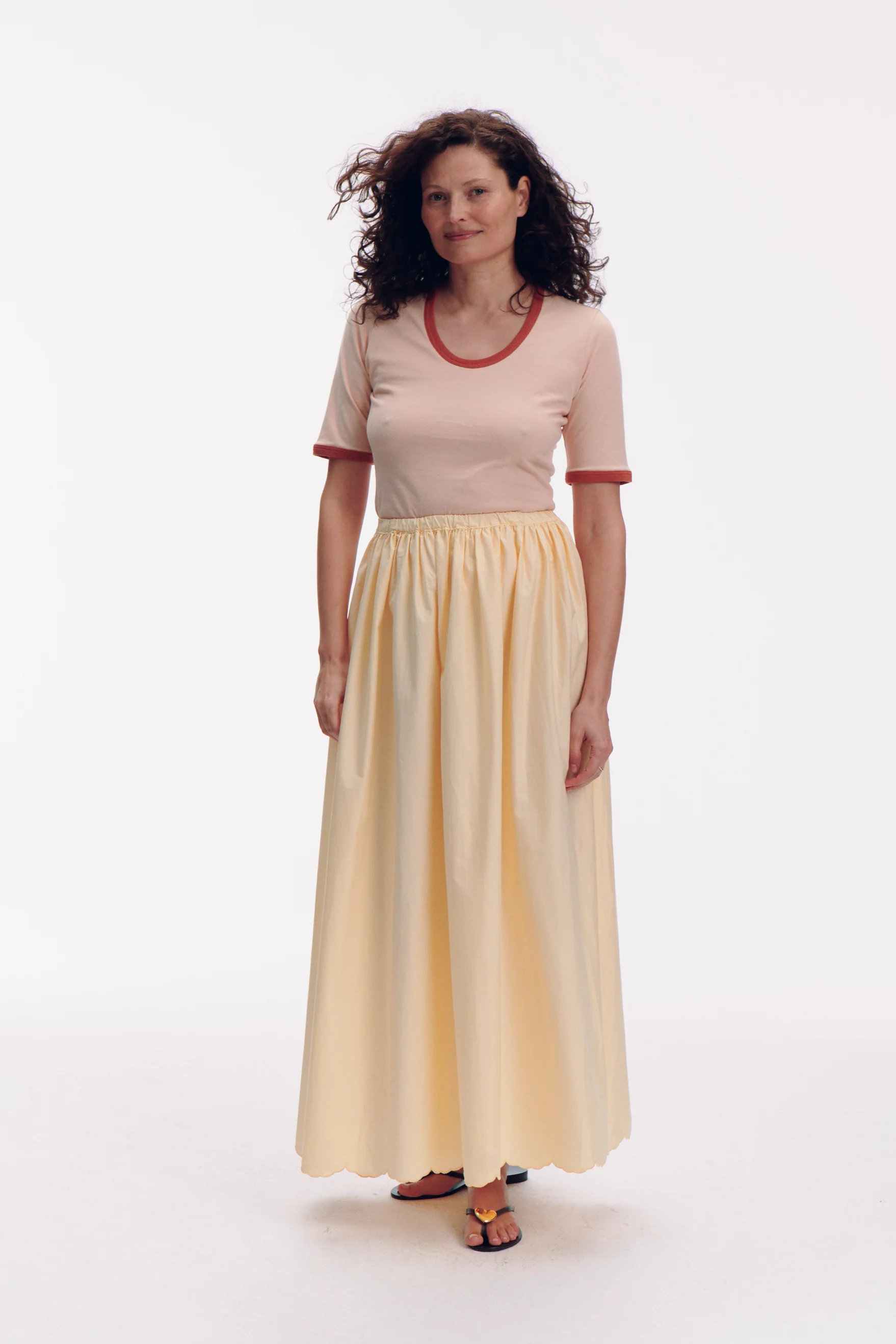 Philippe Bawełniany top - peach - Image 6