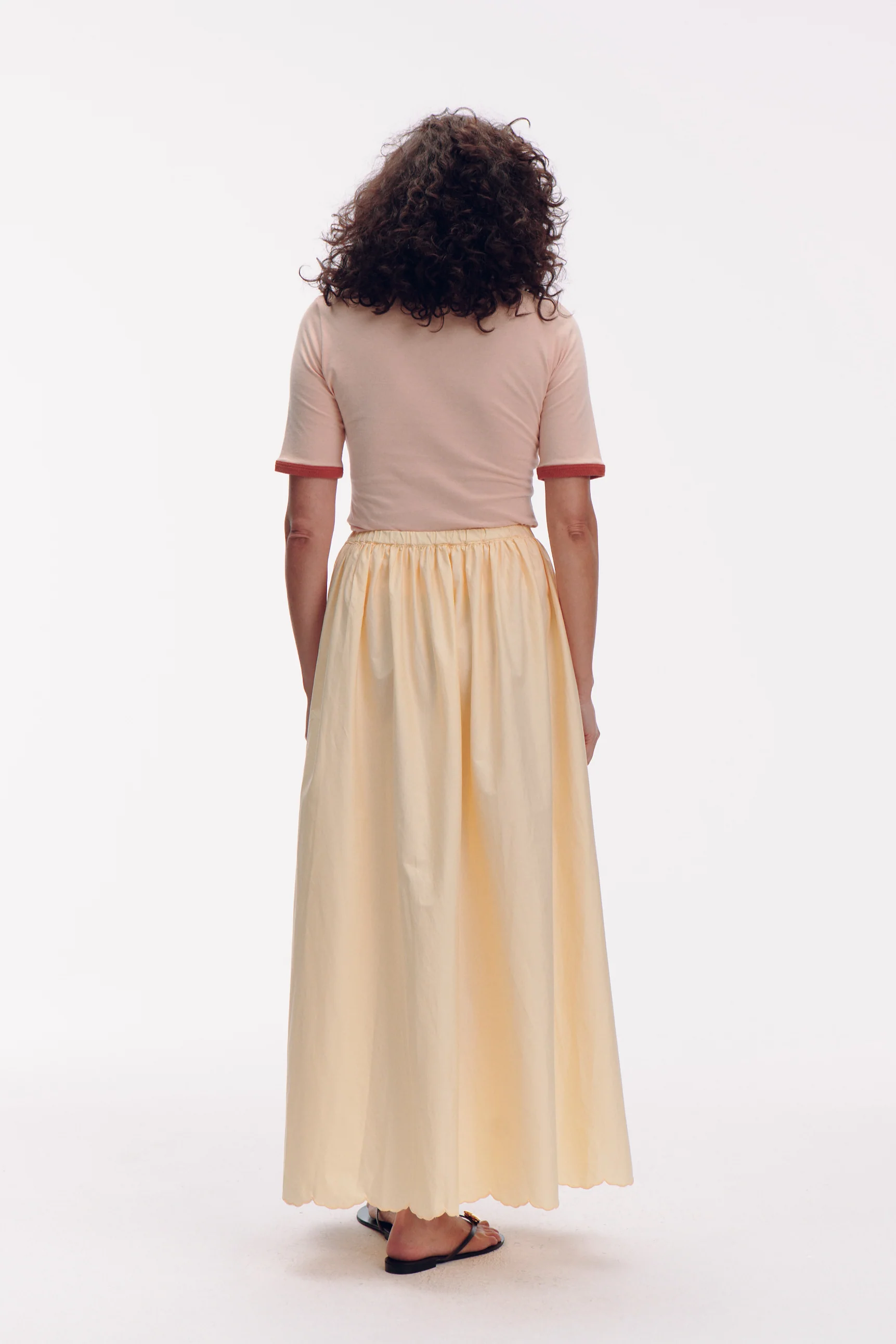 Philippe Bawełniany top - peach - Image 7